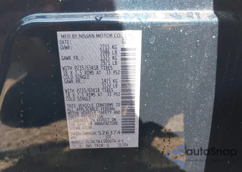 2017 Infiniti Qx60 z USA, uszkodzony, nr VIN 5N1DL0MM1HC526374